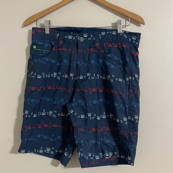 William Murray  Shorts Suds & Stripes Blue Performance Shorts 30 - Picture 1 of 7
